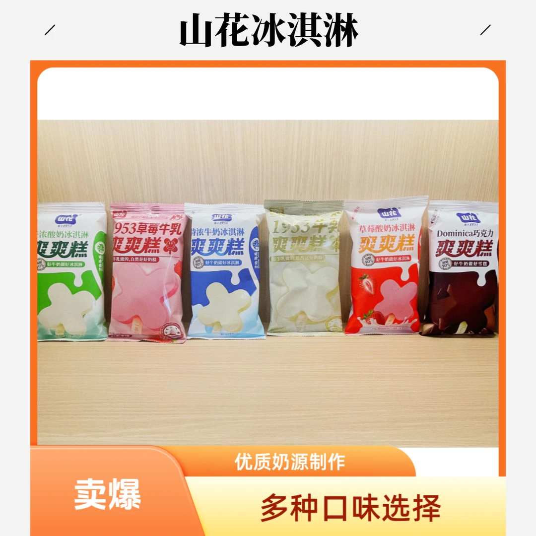 （送货上门）山花鲜奶冰淇淋10支组合装雪糕同城送雪糕同城配
