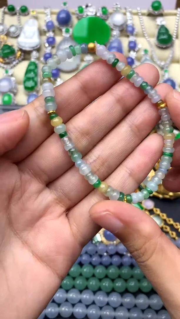 未镶嵌手串翡翠105-中国好珍宝