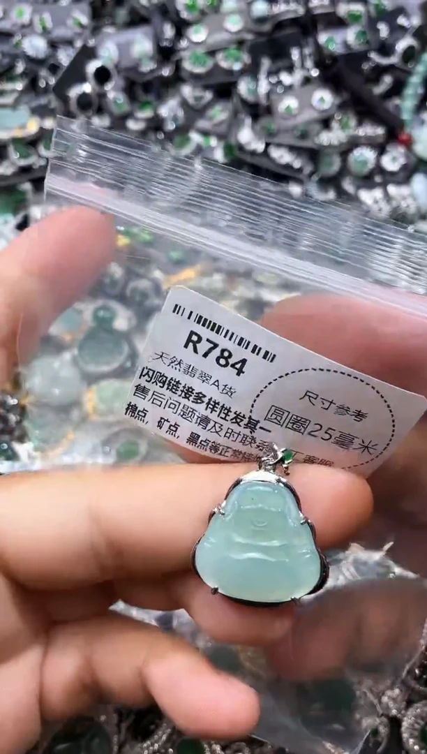翡翠未镶嵌颈饰R784吊坠