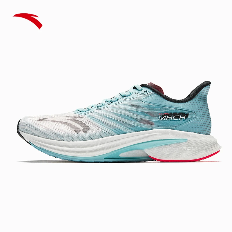 安踏马赫4代跑步男鞋轻量化回弹竞速训练鞋子男流光风跑鞋
