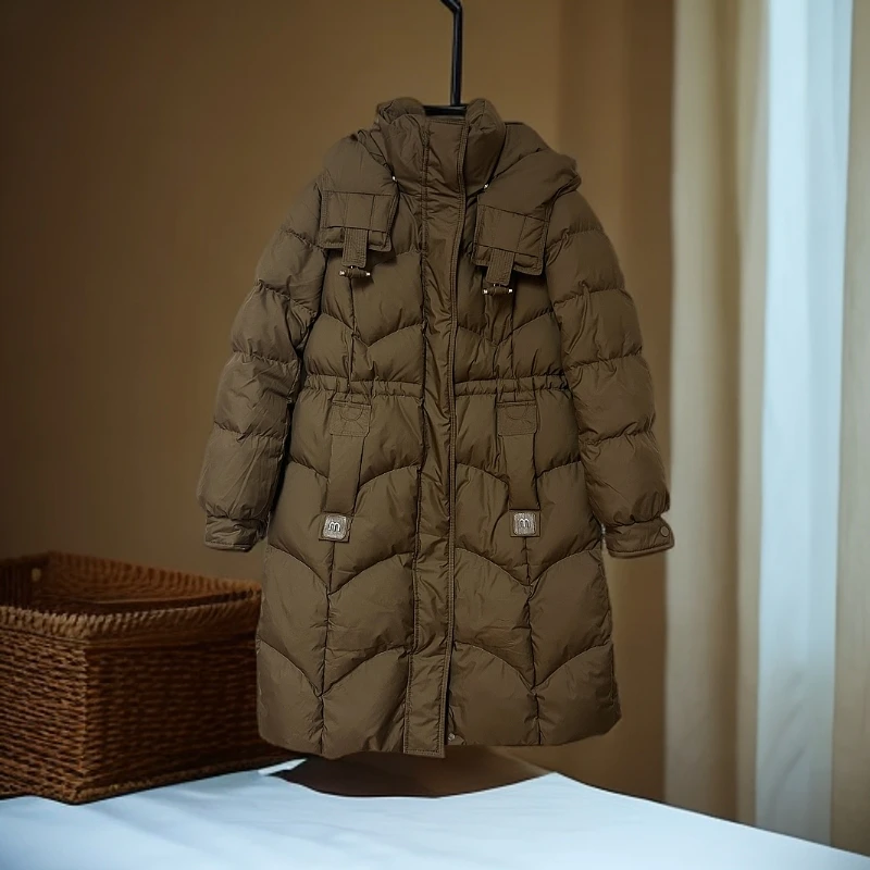 【子惠服饰】2024新款长款百搭羽绒