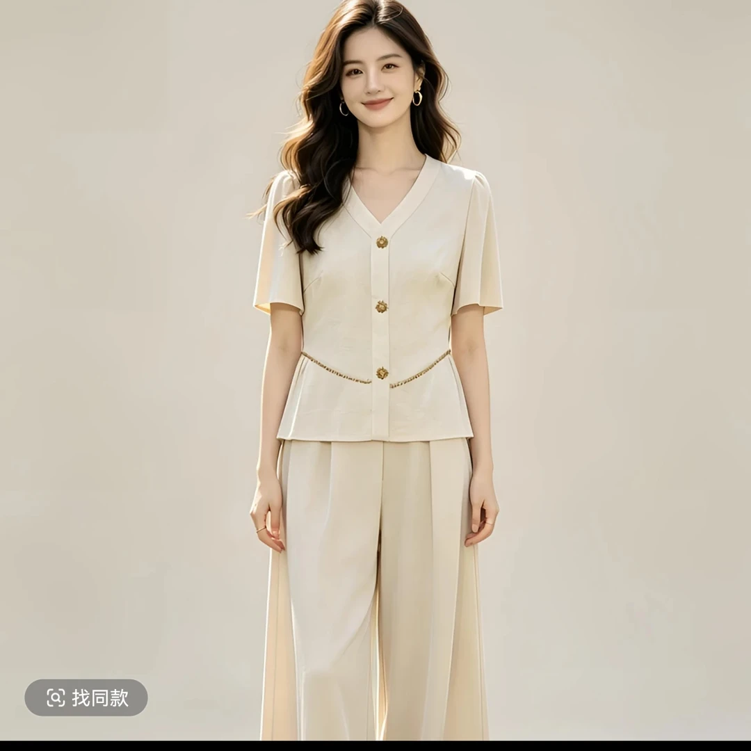 【夜宴】一整套夏季新品百搭气质显瘦减龄洋气修身小香风YF261300