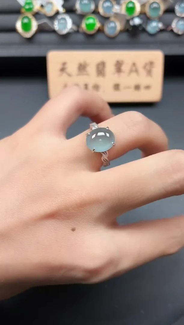 银S925镶嵌戒指翡翠11111