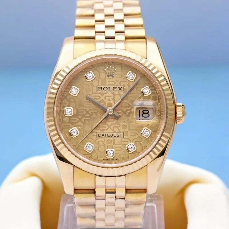 99新 Rolex/劳力士 日志型系列自动机械原镶钻36/116238单表