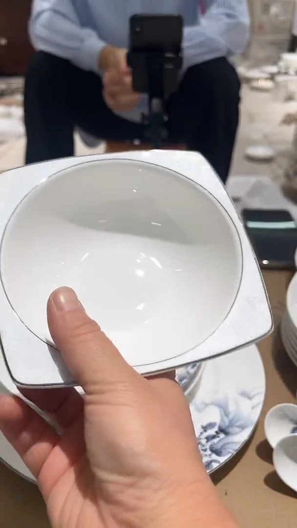 瓷隆达骨瓷 福利 方碗 2只