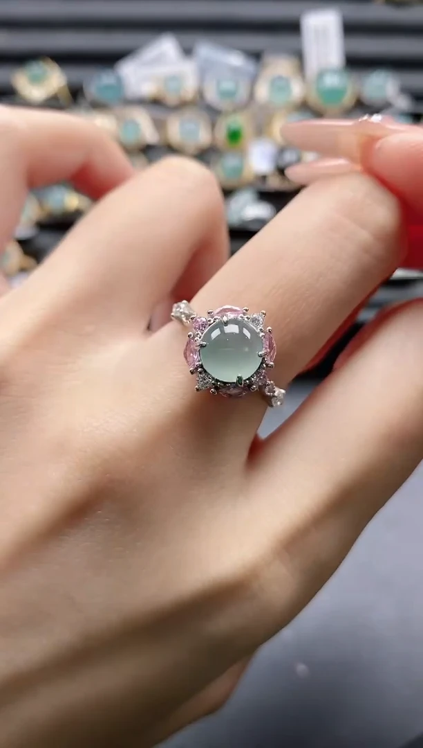 【闪购商品】翡翠戒指银S925镶嵌1111