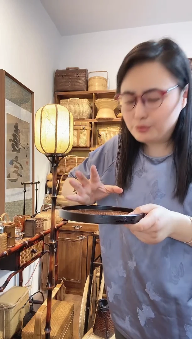 【闪购商品】手工竹编圆干泡盘