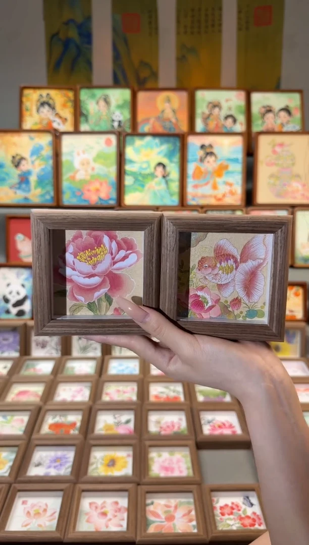 国画牡丹花开 荷花金鱼 一组11