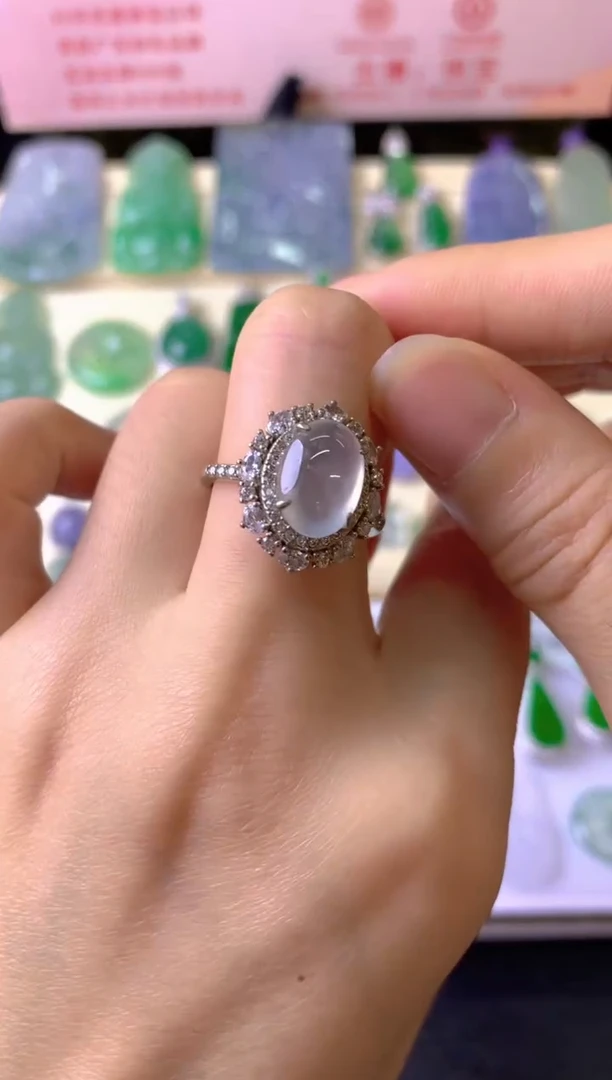 银S925镶嵌戒指翡翠哦****哈戒指