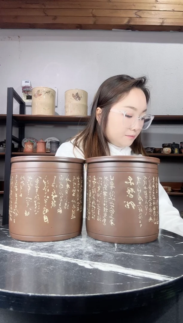 【闪购商品】罐微瑕精磨彩填醒茶罐2个