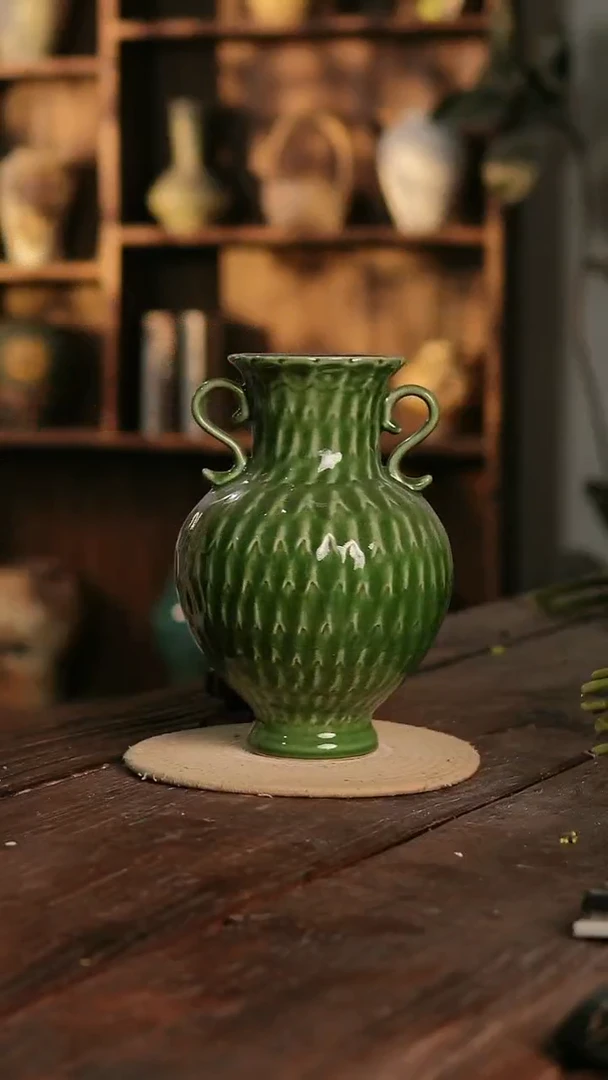 摆件18-338 陶瓷花器高27口径10