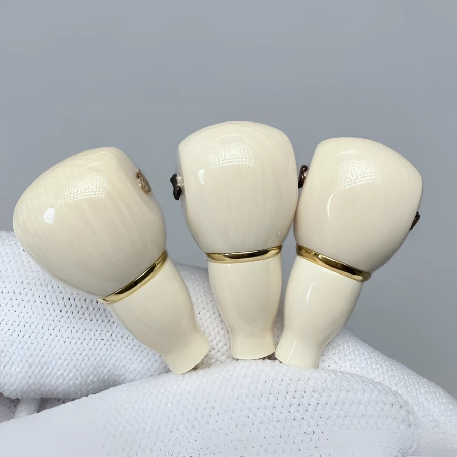 天然猛犸象原生冰料精工分体腰带款三通饰品DIY三通配饰