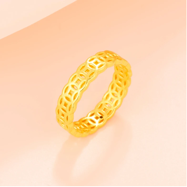 【珊珊专享】足金999饰品 铜钱戒指