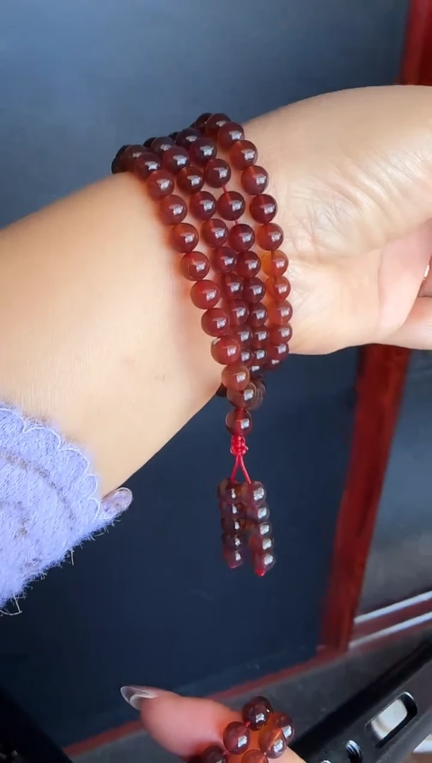 琥珀颈饰未镶嵌#13缅甸琥珀紫罗兰108.6mm