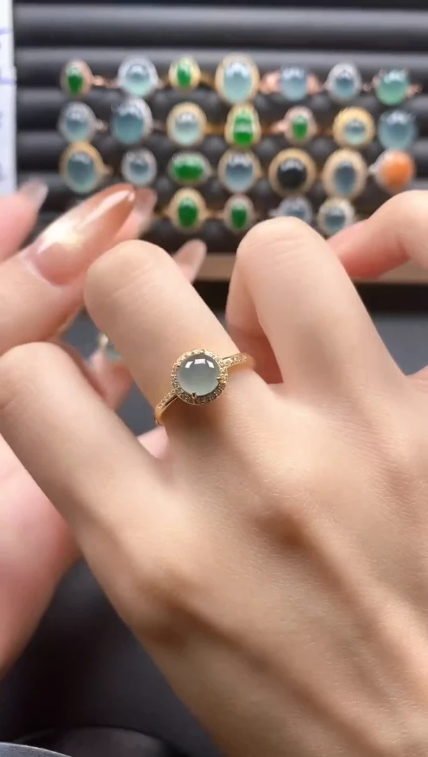 银S925镶嵌戒指翡翠51151