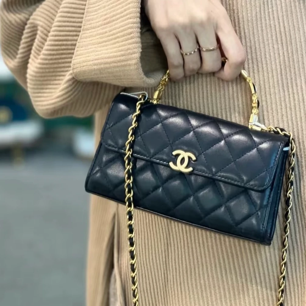 99新 Chanel/香奈儿 0256|香奈儿手提珐琅斜挎包|香奈儿