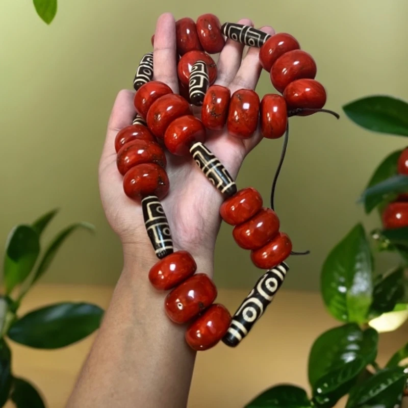 铜项链 央稞【超豪气项链】藏式石头项链手工民族风复古