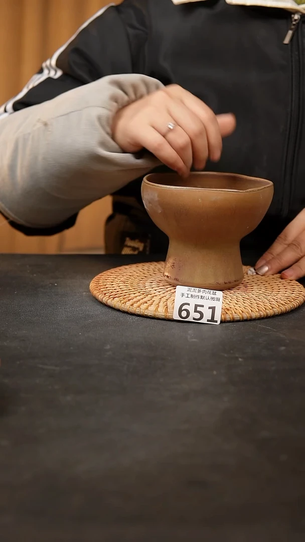 【闪购商品】瓷片651泥泥手工花盆口