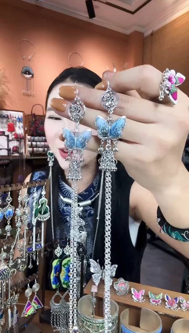 刺绣纯手工民族风耳环