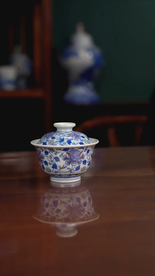 空山明月斗彩主人杯