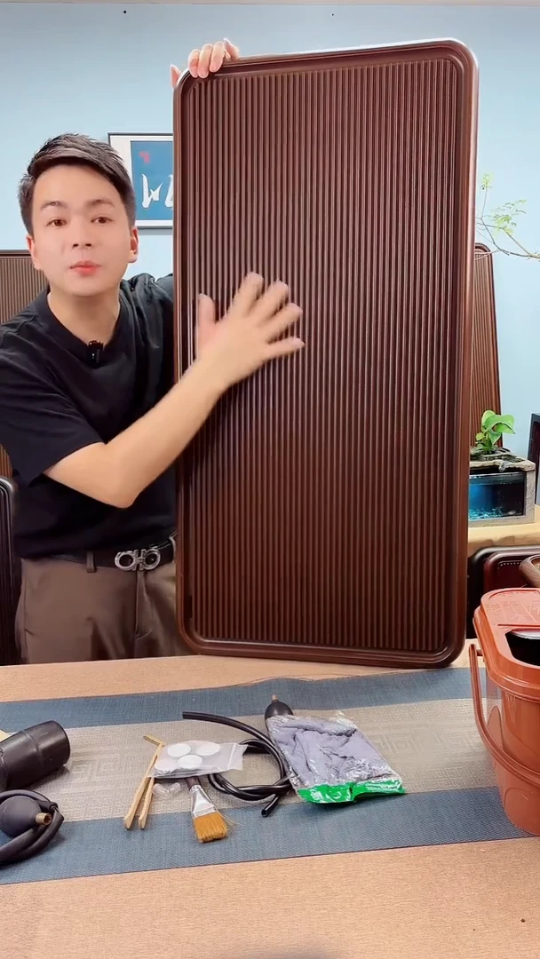 100*50*5千川棕黄色款式茶盘