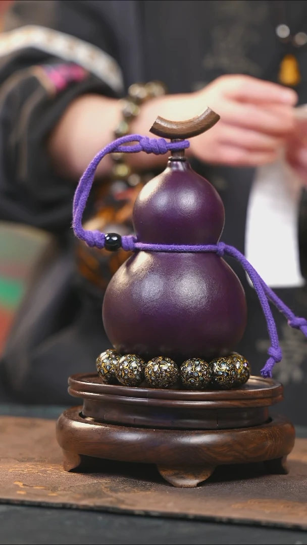 【闪购商品】YQ165大漆酒葫芦不包手串及旋转底座