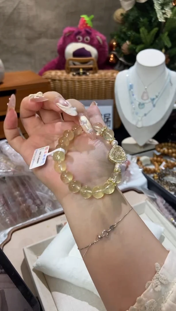 水晶手串未镶嵌孤品捡漏均匀瑕疵介意勿拍