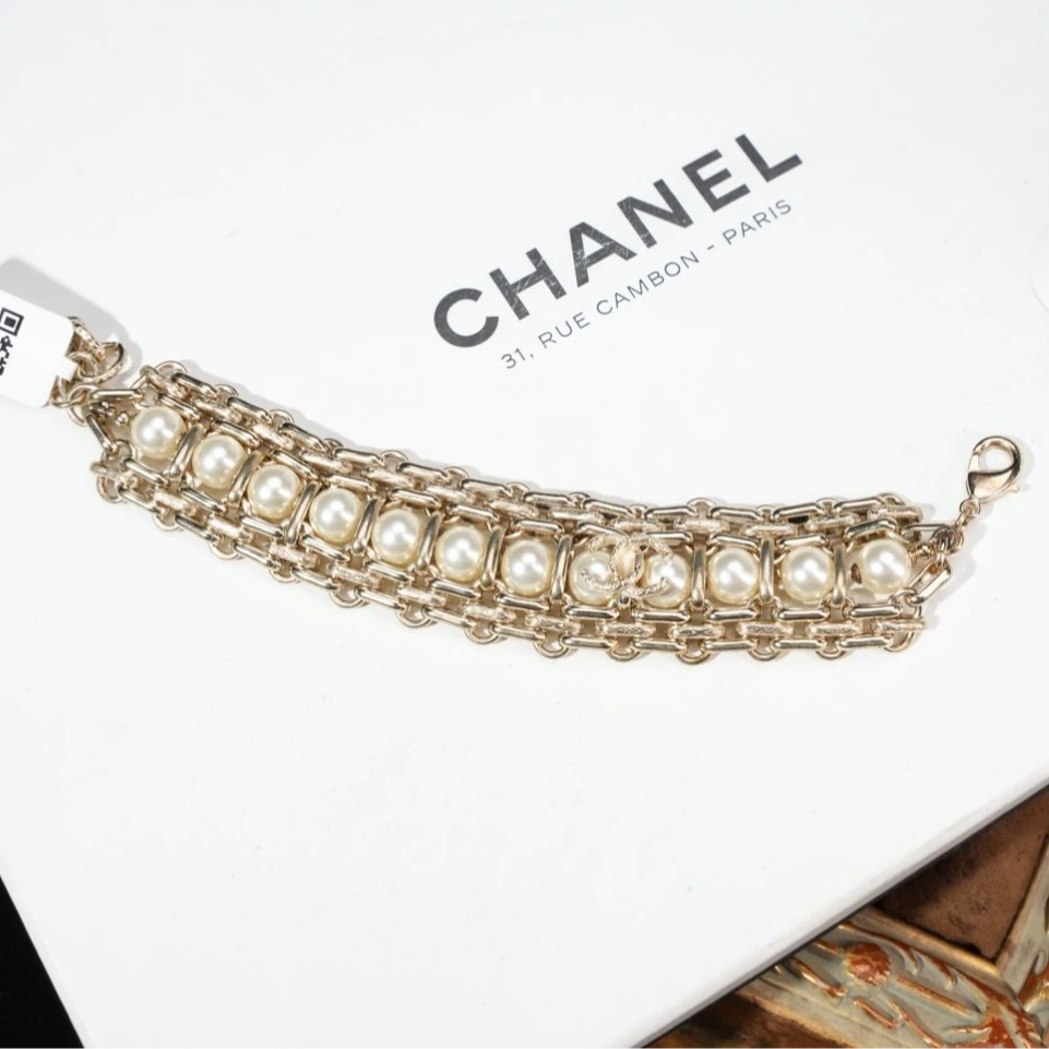 95新 Chanel/香奈儿 柚礼中古/香奈儿珍珠手链lz509506