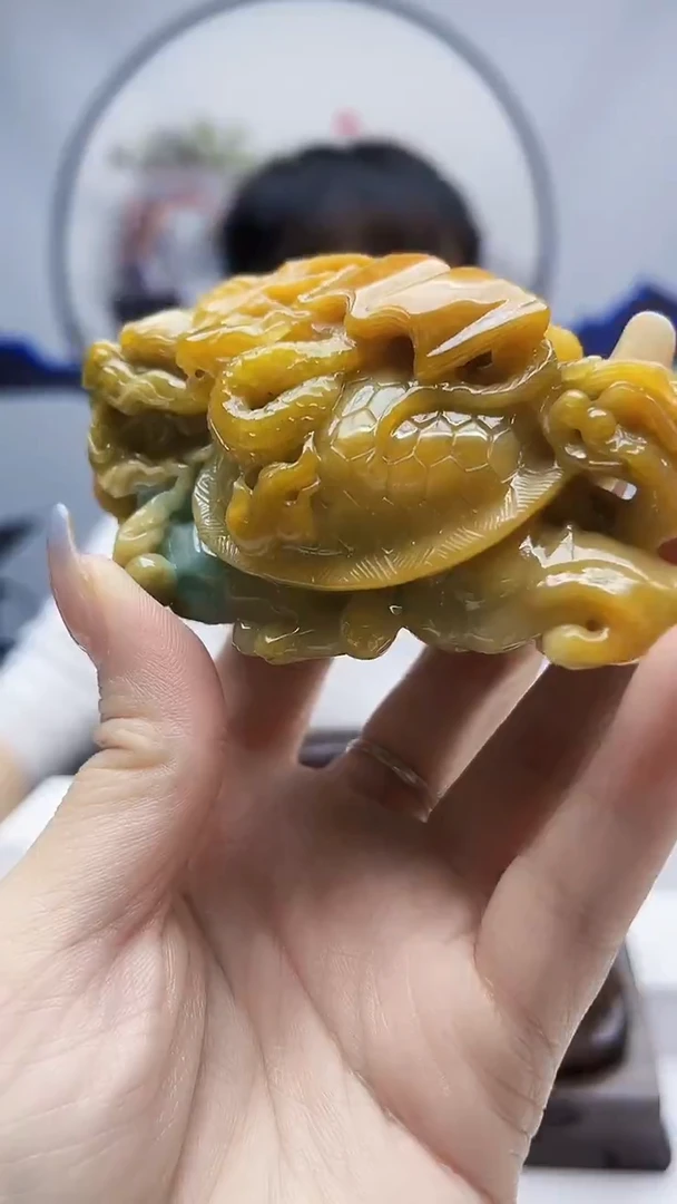 未镶嵌定制翡翠毛货摆件84赠底座