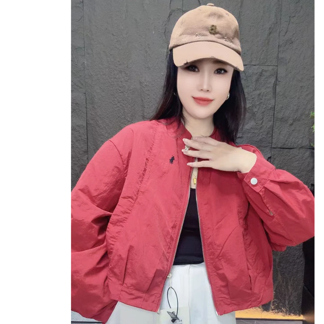 2522小马刺绣机车风短款外套