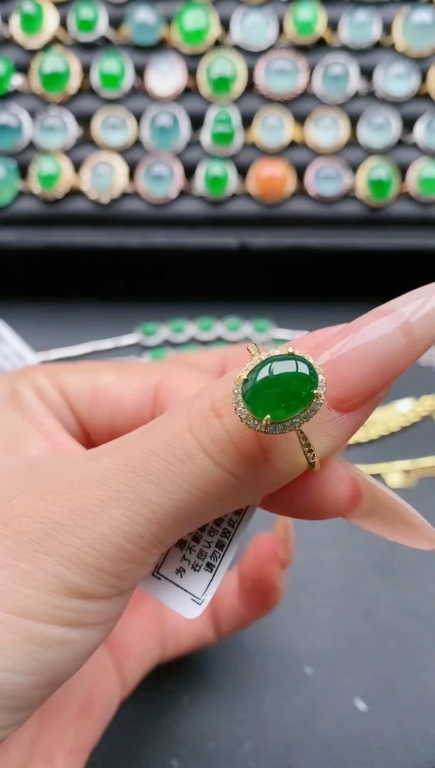 【闪购商品】翡翠戒指银S925镶嵌1111111