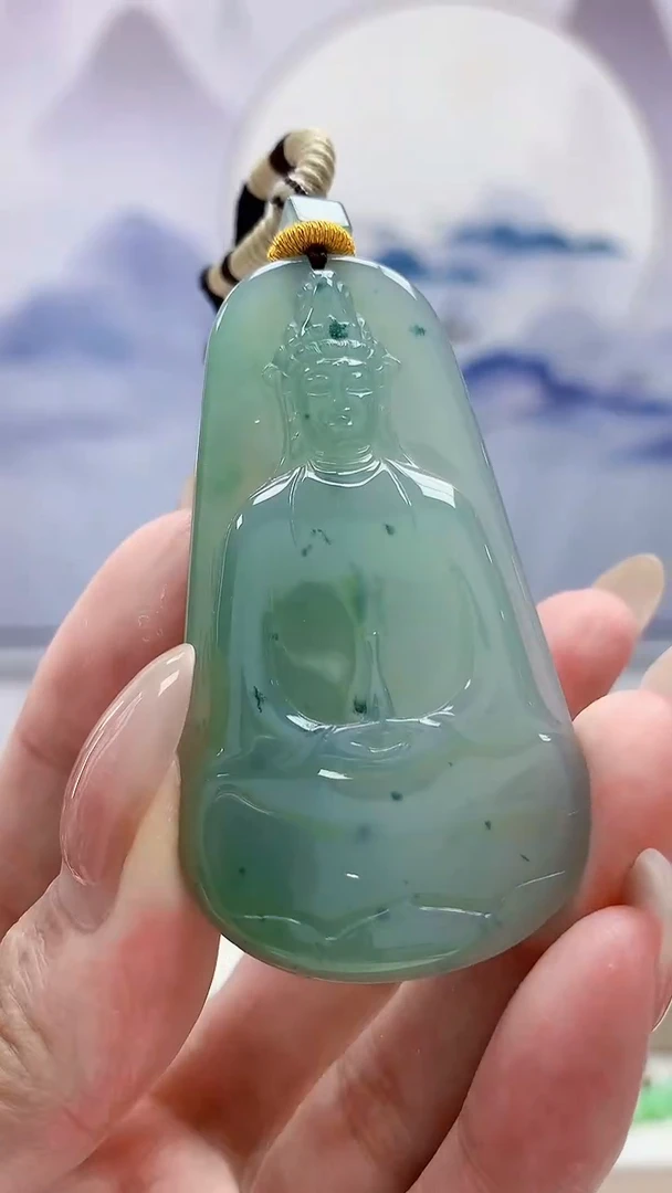 未镶嵌定制翡翠4898MM-毛货挂件113