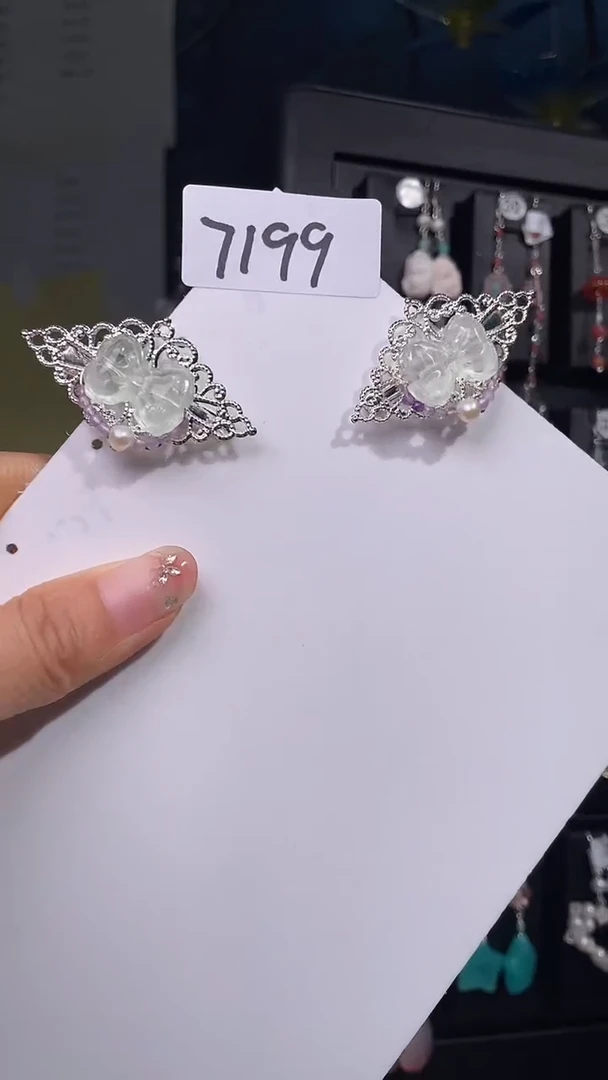 未镶嵌萤石发饰喜欢拍