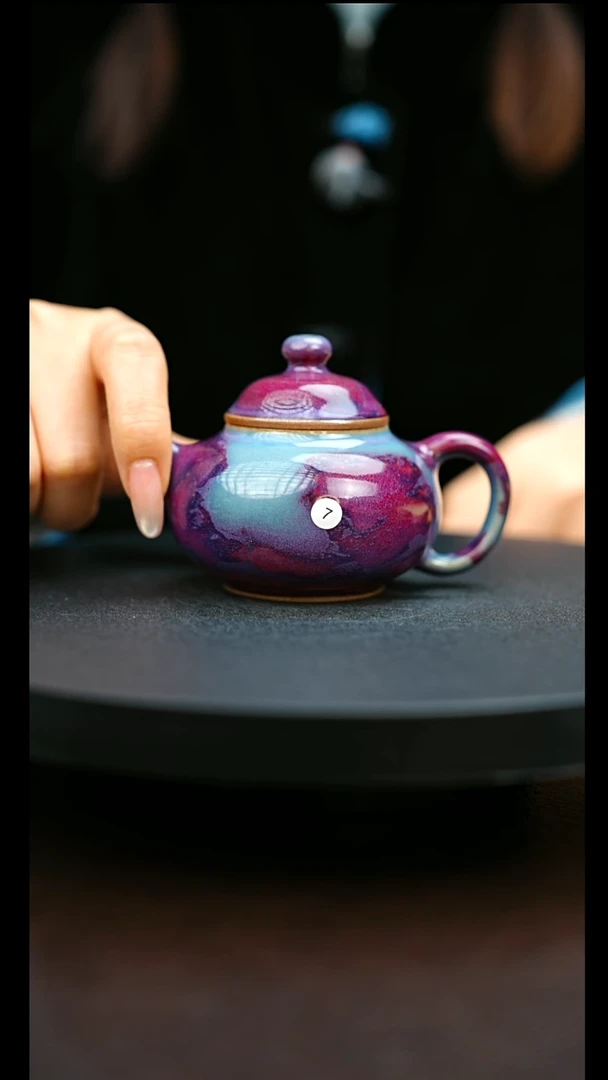 7#原矿钧瓷炉钧釉容天壶