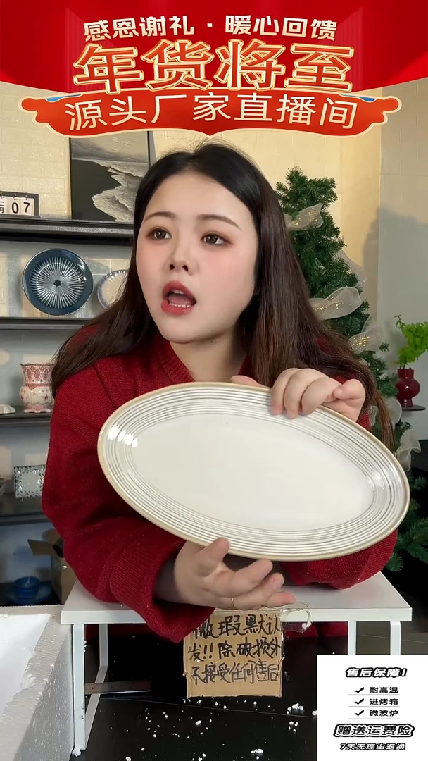 【闪购商品】瓷白窑-鱼盘