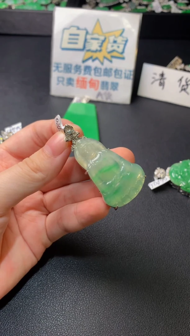 颈饰银S925镶嵌翡翠翡翠