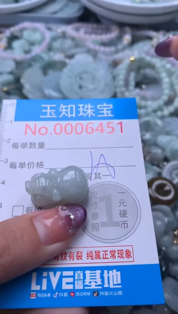 翡翠未镶嵌吊坠(不含链)6451