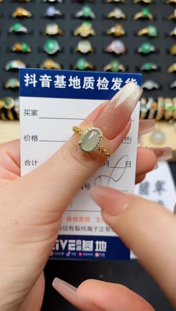 翡翠戒指银S925镶嵌..........
