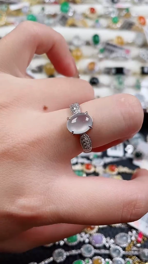 银S925镶嵌戒指翡翠115