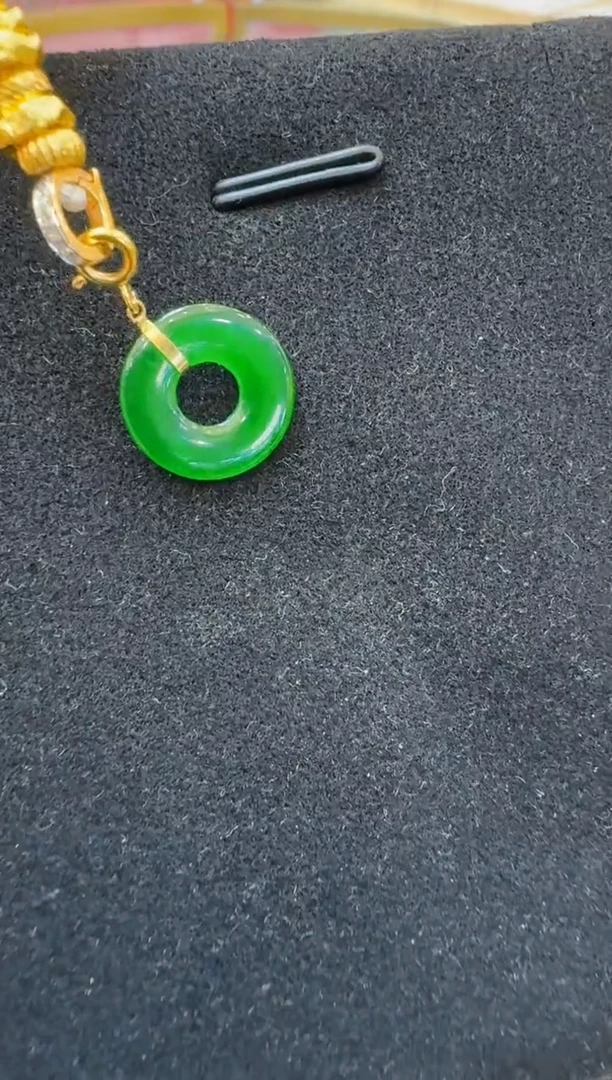 翡翠18K金镶嵌吊坠(不含链)多样性团购发一件（小）