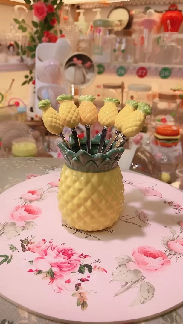 摆件品质好发货快放心拍！菠萝水果叉