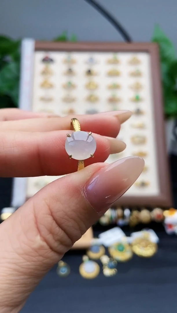 银S925镶嵌戒指翡翠12