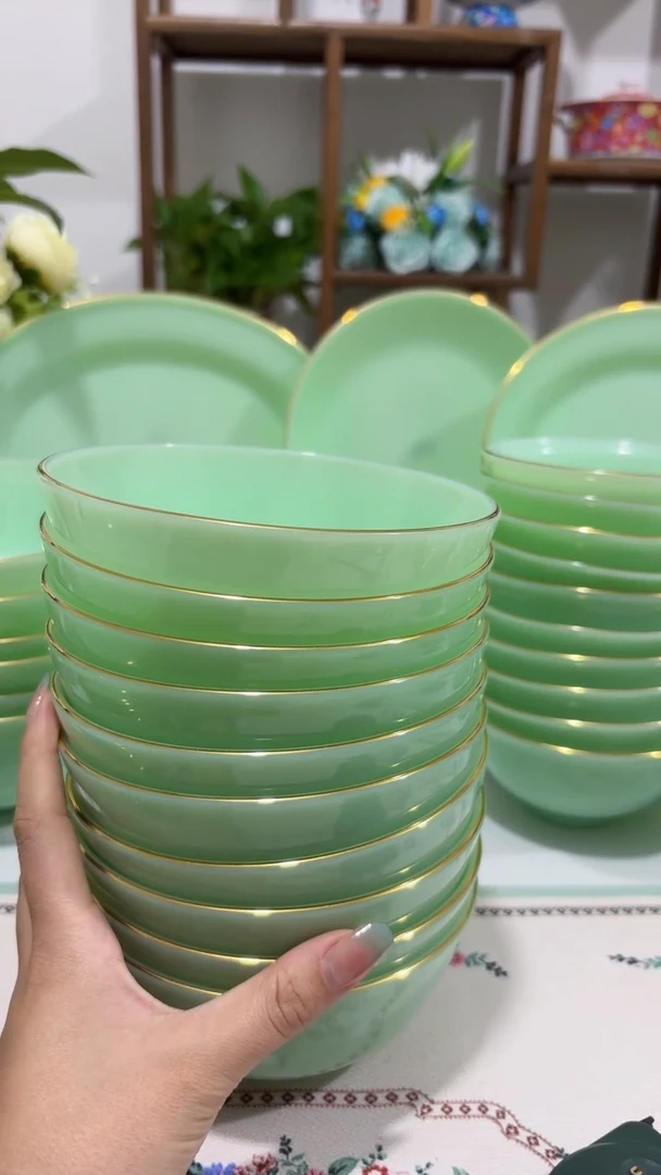 5.5英寸玉瓷碗10个口径13.8厘米