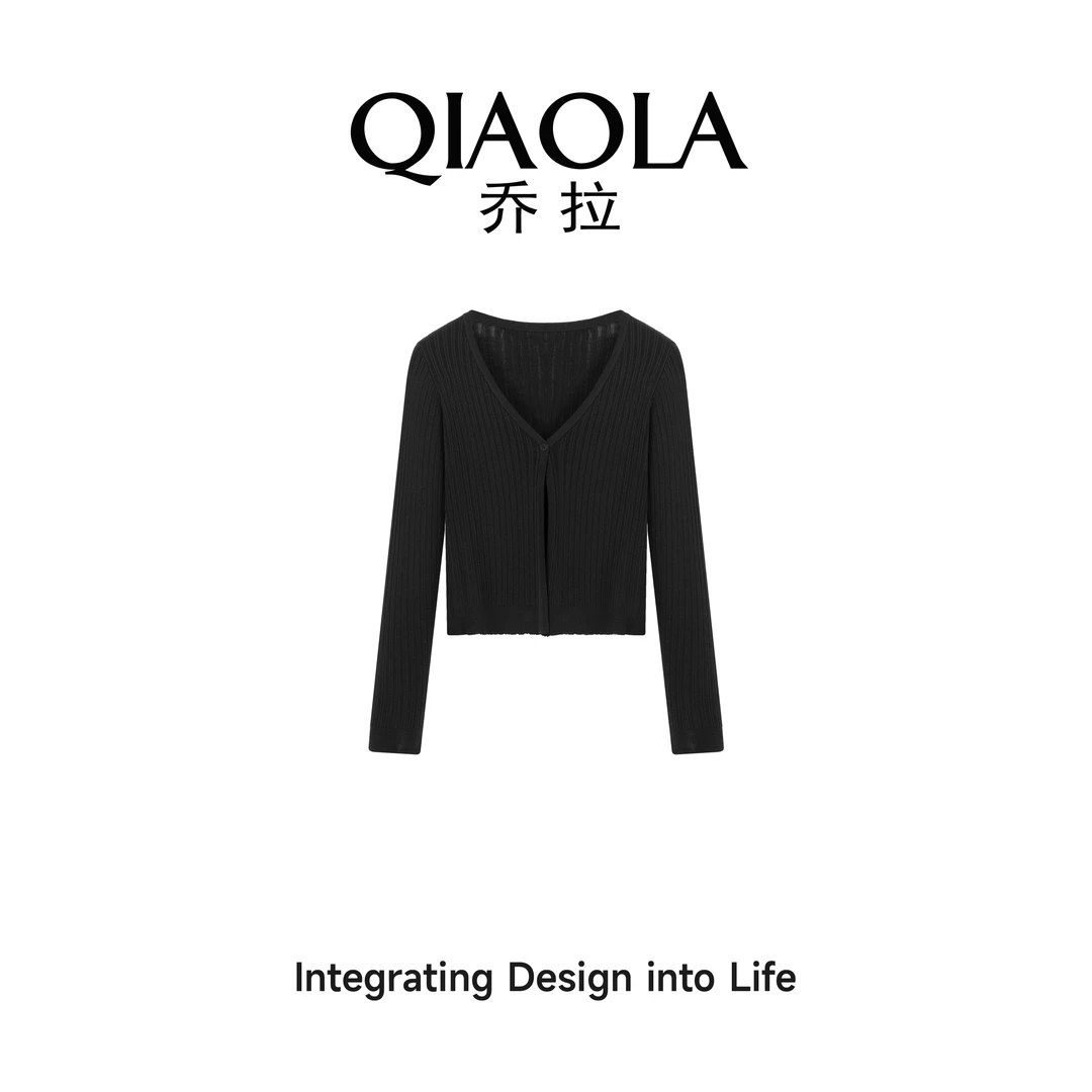 QIAOLA/乔拉【花海香氛】夏季网纱印花轻奢百搭吊带上衣开衫预售