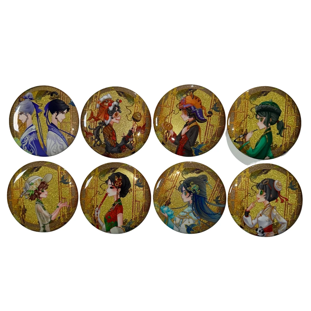 【竹曲系列】同人周边 75MM吧唧 亚克力色纸（勘探 杂技 古董商 ）