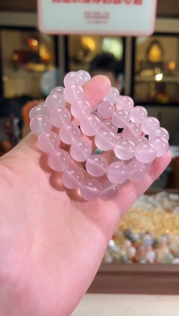 未镶嵌手链水晶14mm+老矿马岛粉水（多样性发一）