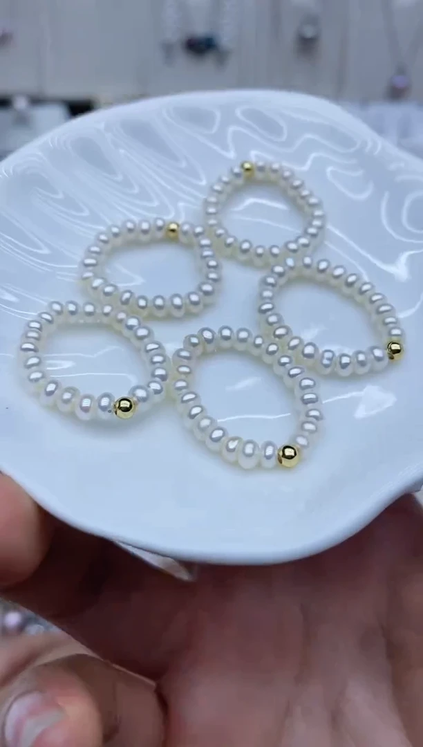 未镶嵌戒指淡水珍珠戒指多样性发其一