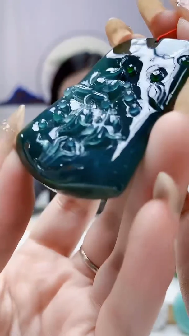 未镶嵌定制翡翠4852DD-毛货挂件7
