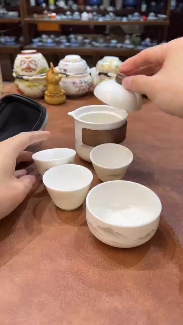 真的很便宜会开片的旅行茶具