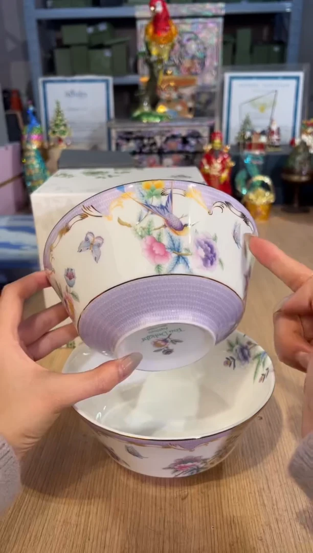 【闪购商品】杯52舒曼蝴蝶曲面碗套二（紫）